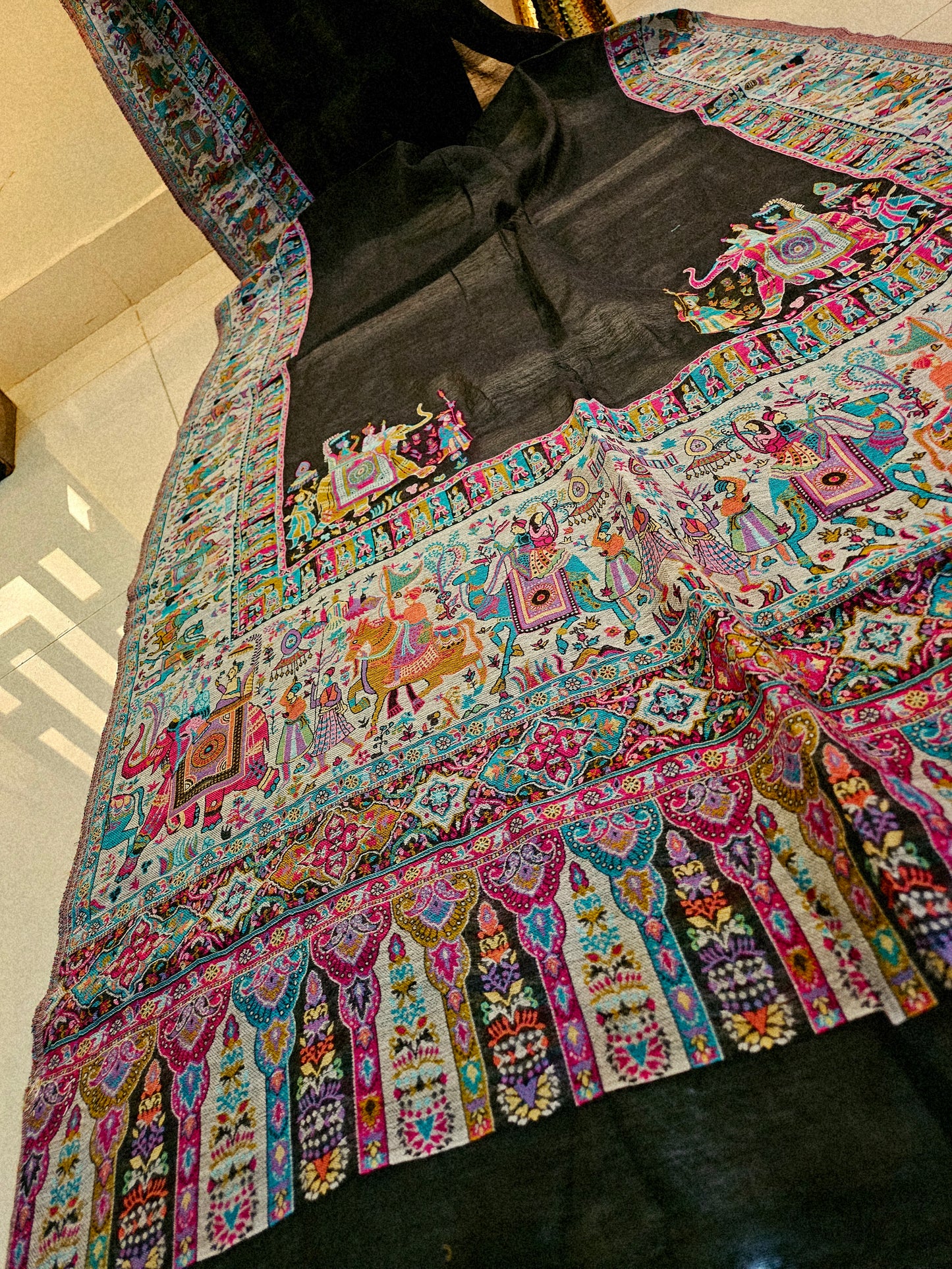 Silk kaani minishawl