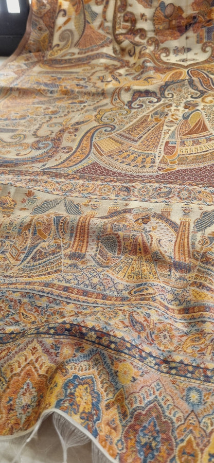 Laila's moonlight silky kaani shawl