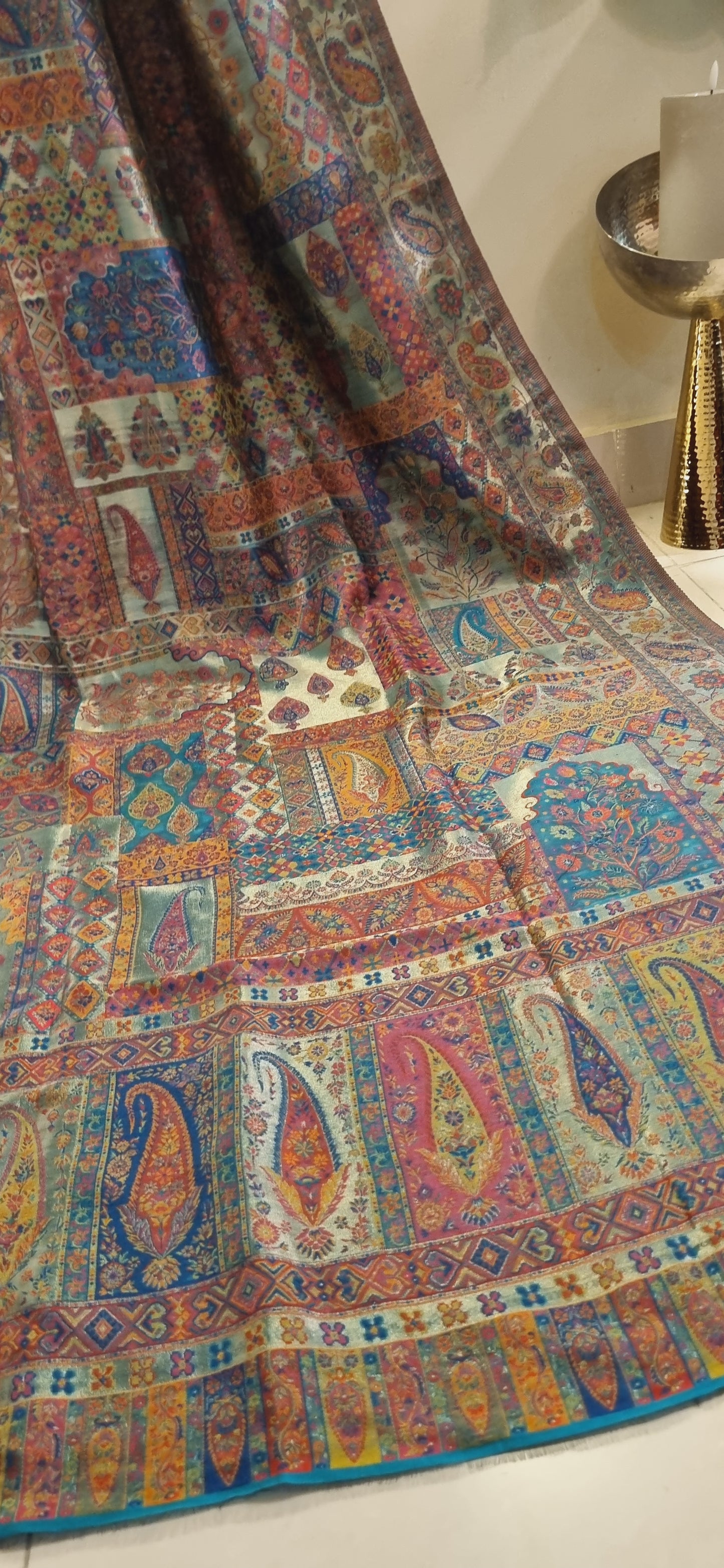 Mariana's moonlight silky pashmina in green