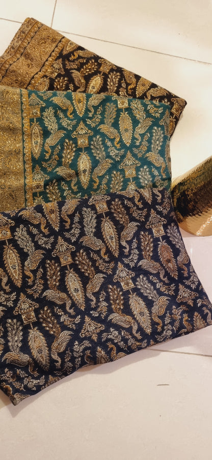Peacock zaree kaani pashmina shawl