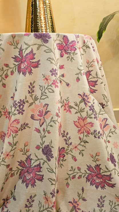 Embroidered three piece: Karandi khaddar