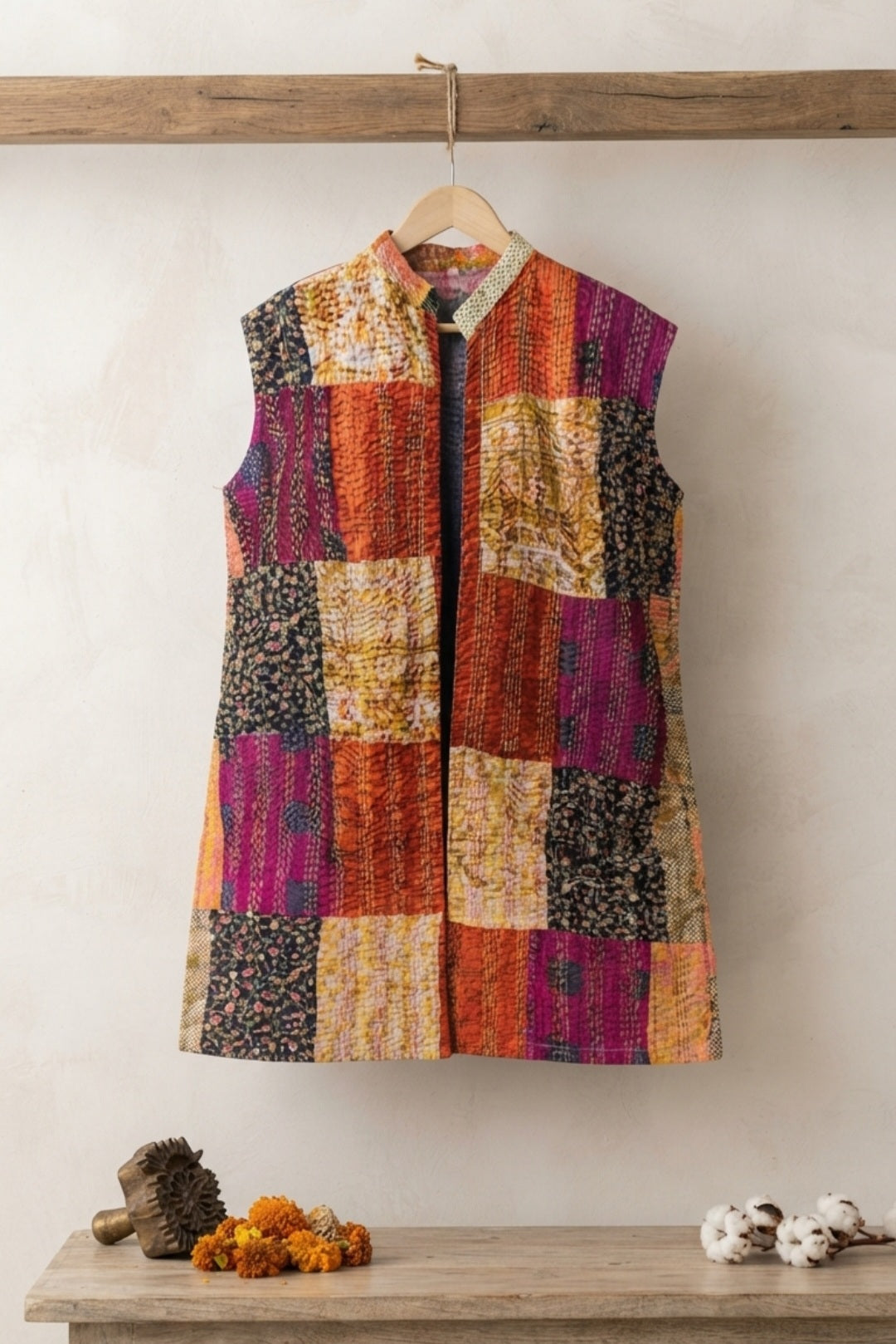 Kantha jacket: cotton