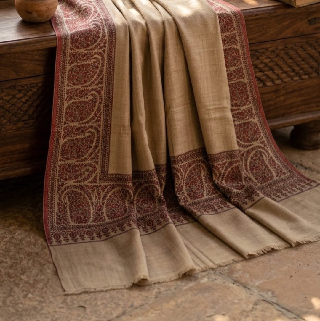Kaani Shawl/Suit: Woollen pashmina