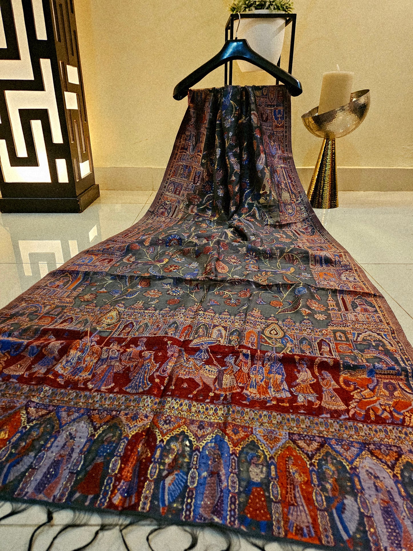 Silk kaani minishawl