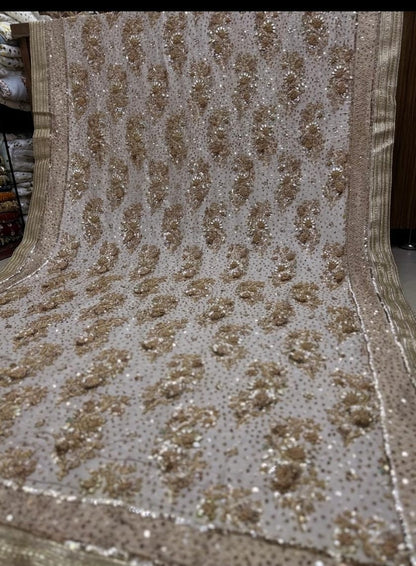 Silk zardozi shawl