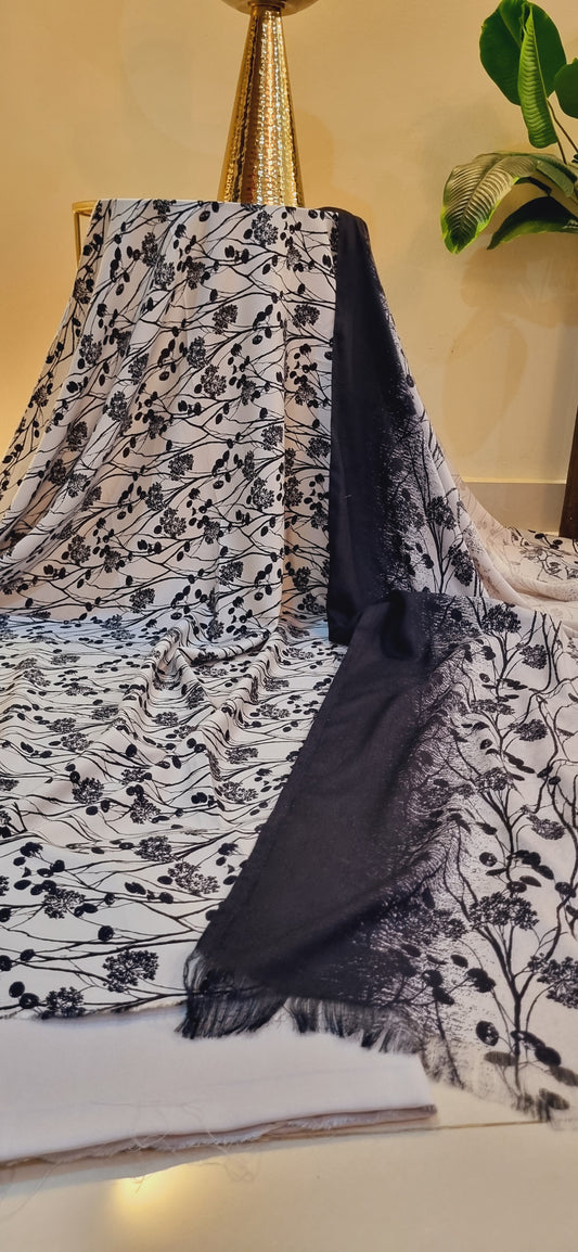 Three piece printed suit