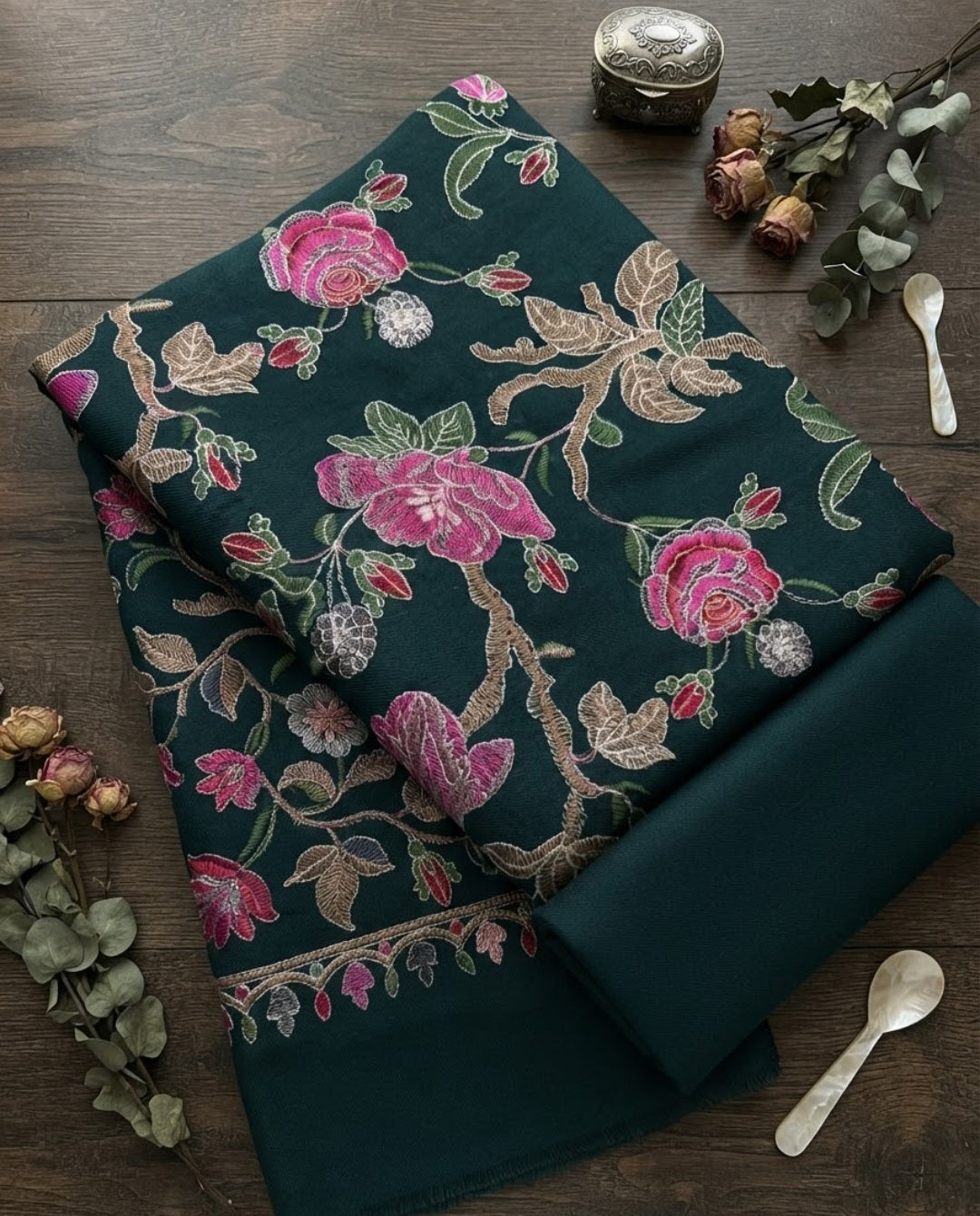 Embroidered 3 Piece: Pashmina