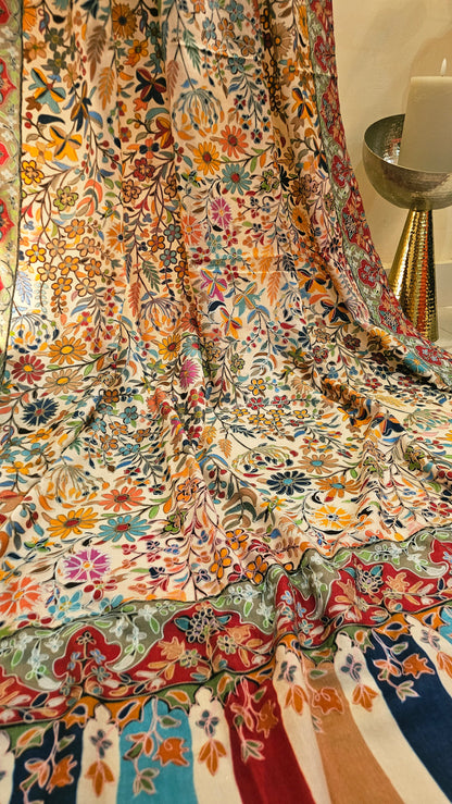 Reelkar embroidered: Pashmina