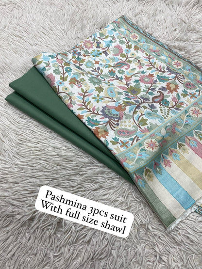Kaani three piece: Pashmina