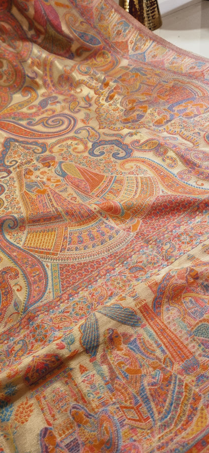 Laila's moonlight silky kaani shawl