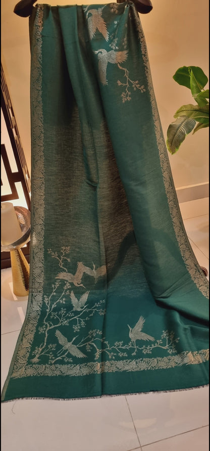 Reversible moonlight paper kaani shawl