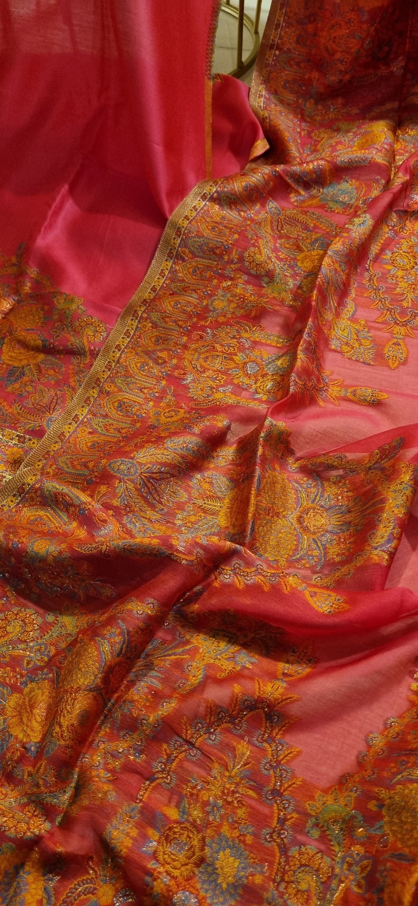Silk kaani suit