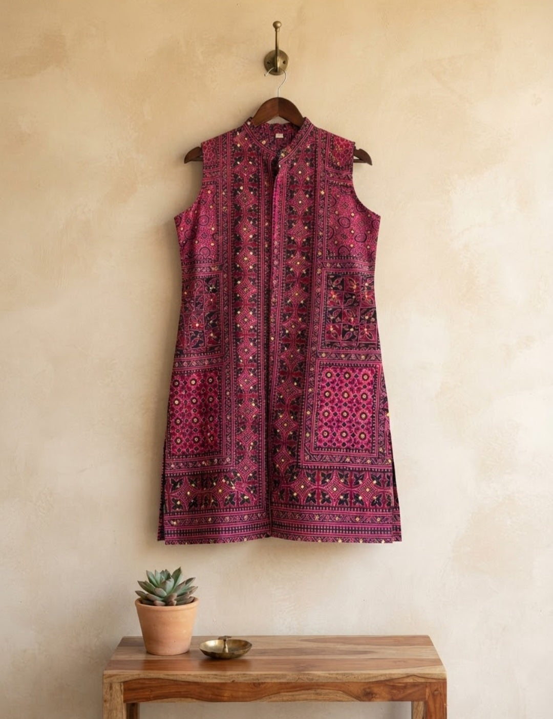 Ajrak jacket: cotton