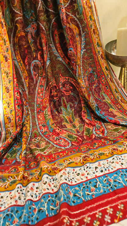 Reelkar embroidered: Pashmina