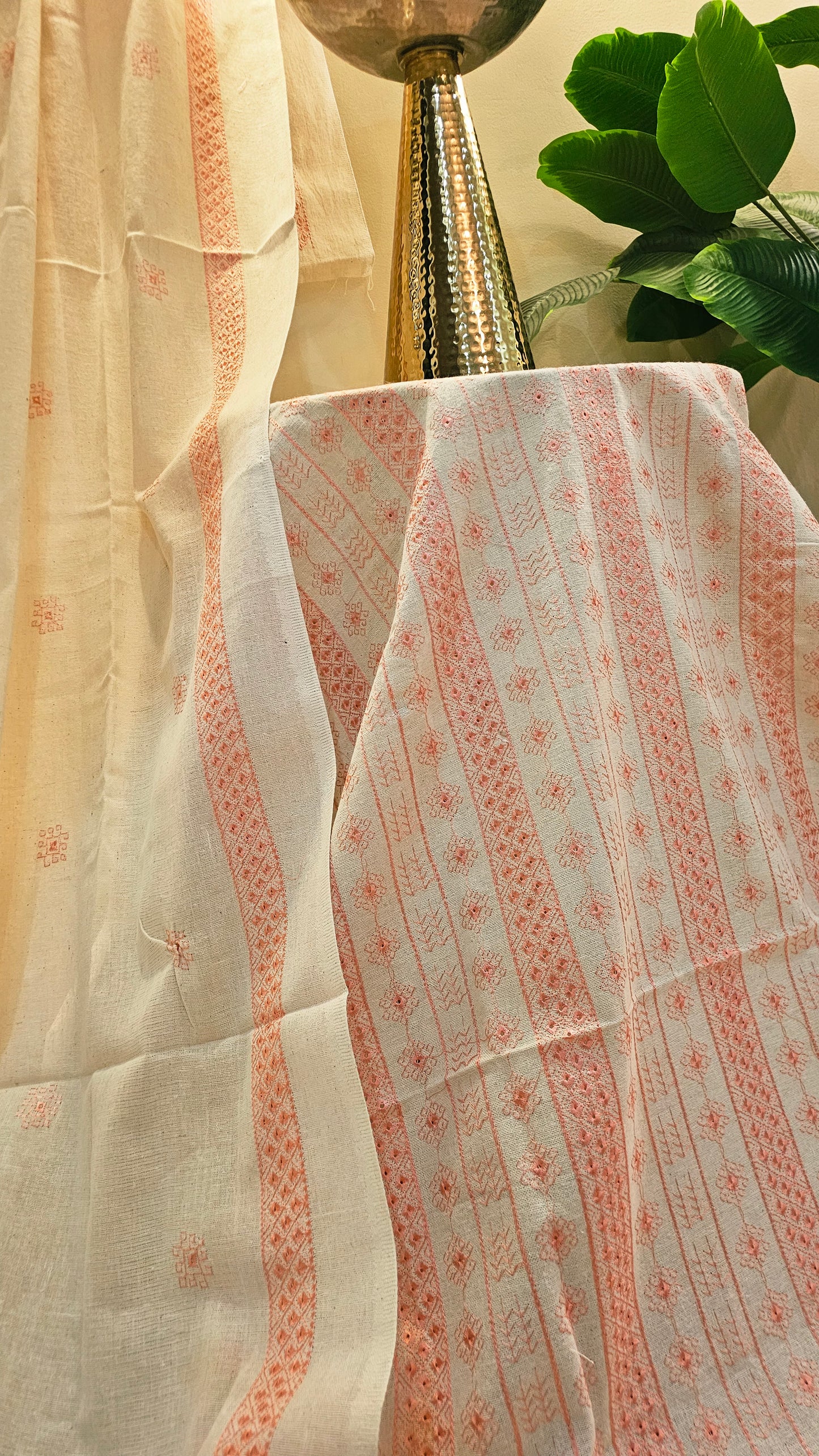 Embroidered three piece: Karandi khaddar