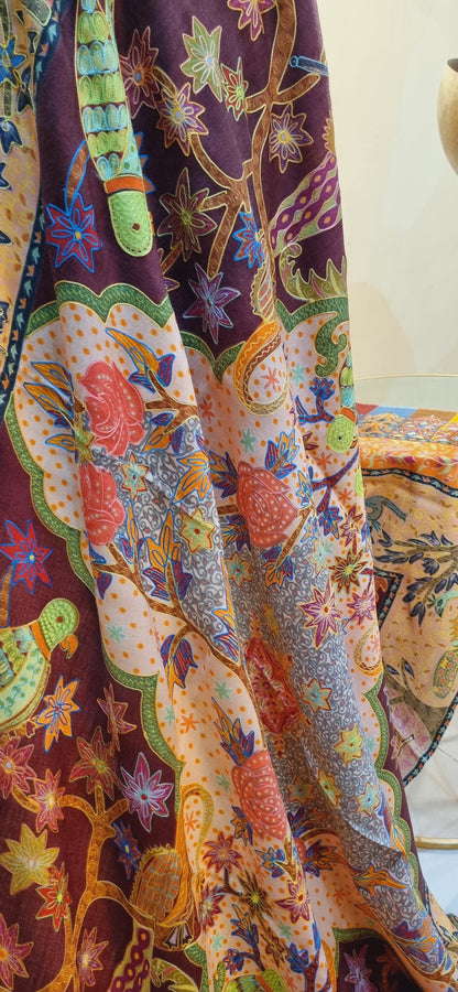 Mughal shikargah reelkar shawl