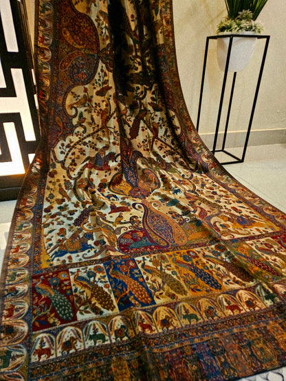 Moonlight silky kaani shawl/dupata