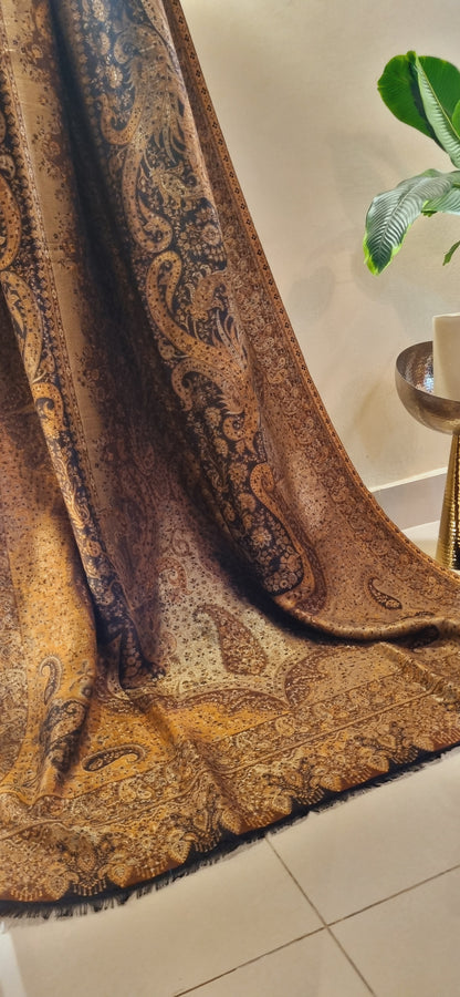 Reversible moonlight gandhara kaani shawl