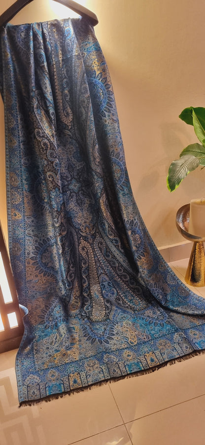 Reversible moonlight gandhara kaani shawl