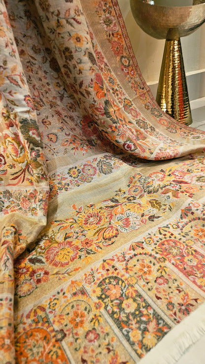 Reversible moonlight gandhara kaani: Pashmina