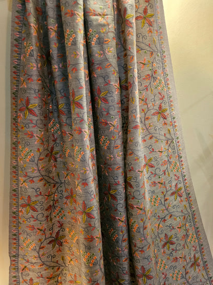 Papermachi embroidered reversible toosh shawl