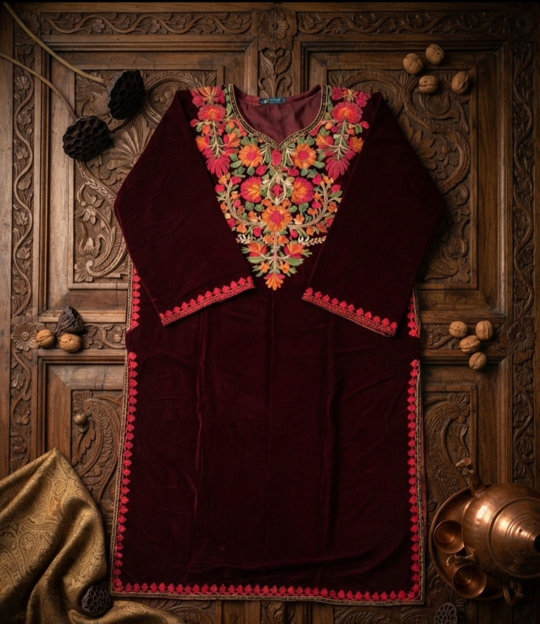 Kashmiri phiran: velvet