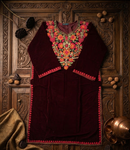 Kashmiri phiran: velvet