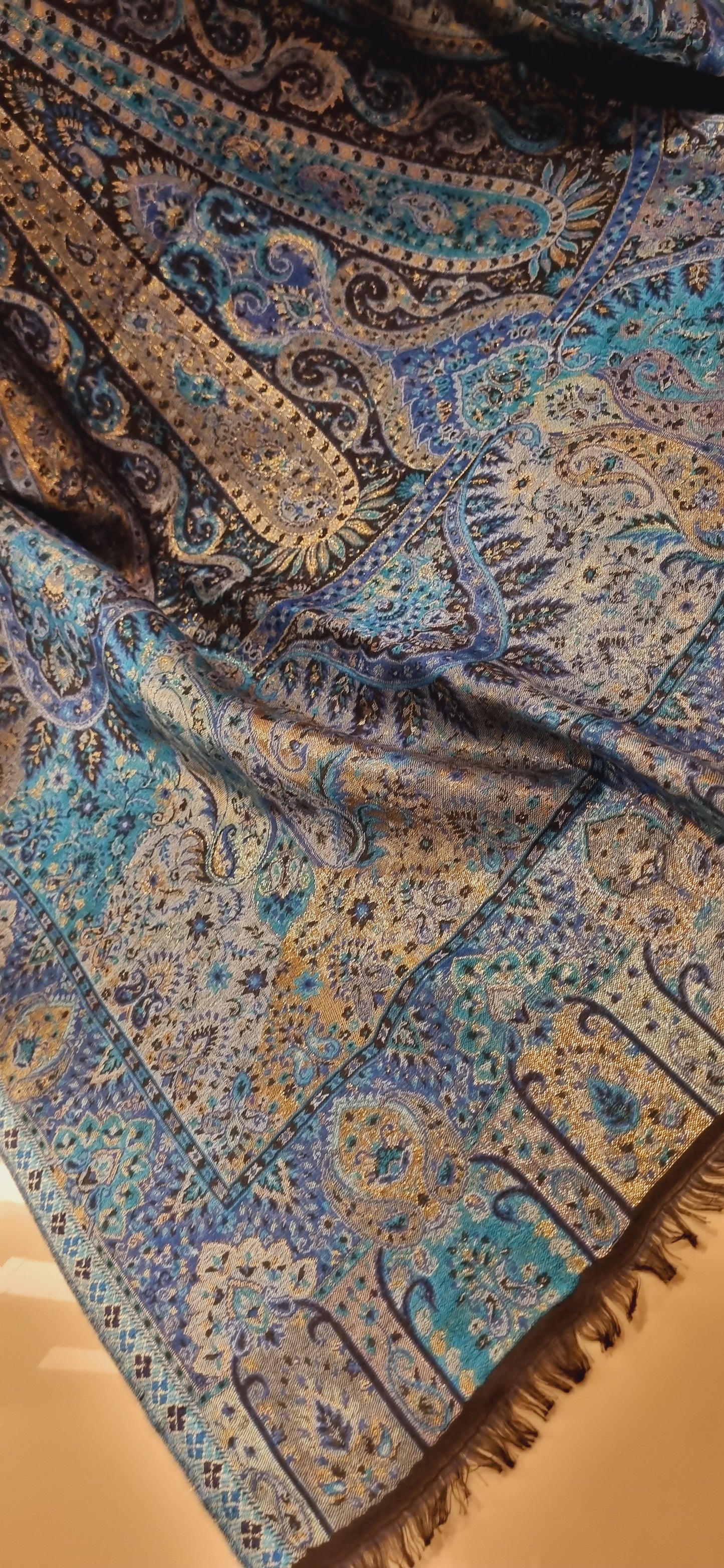 Reversible moonlight gandhara kaani shawl
