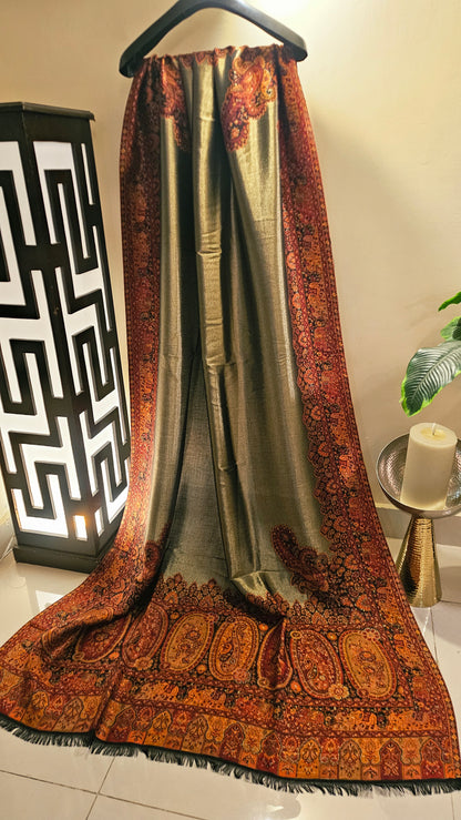 Reversible moonlight kaani: shawl