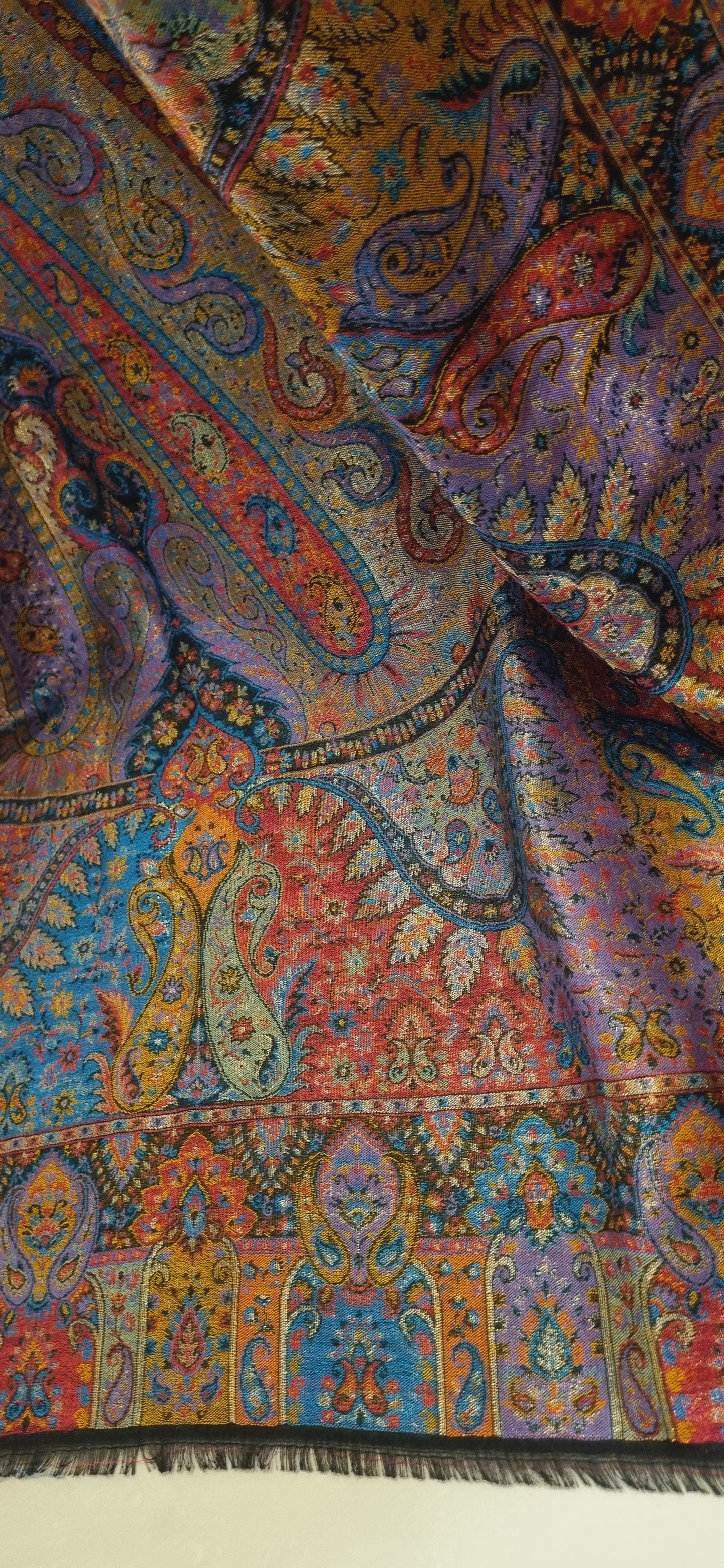 Reversible gandhara moonlight kaani shawl