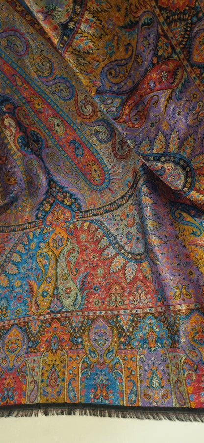 Reversible gandhara moonlight kaani shawl