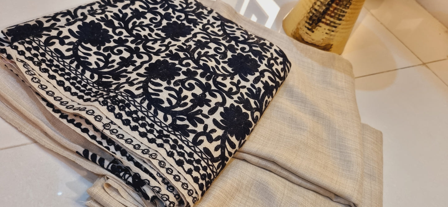 Embroidered pashmina