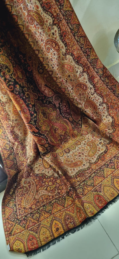 Reversible gandhara moonlight kaani shawl