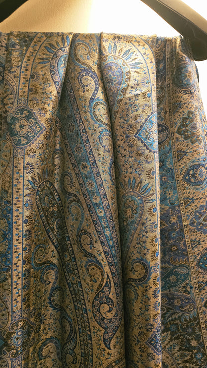 Moonlight reversible gandhara kaani: Pashmina