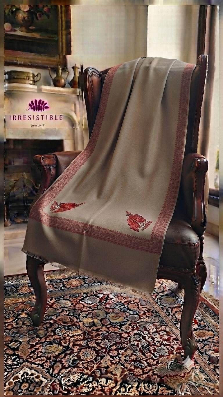 Hand embroidered toosh shawl