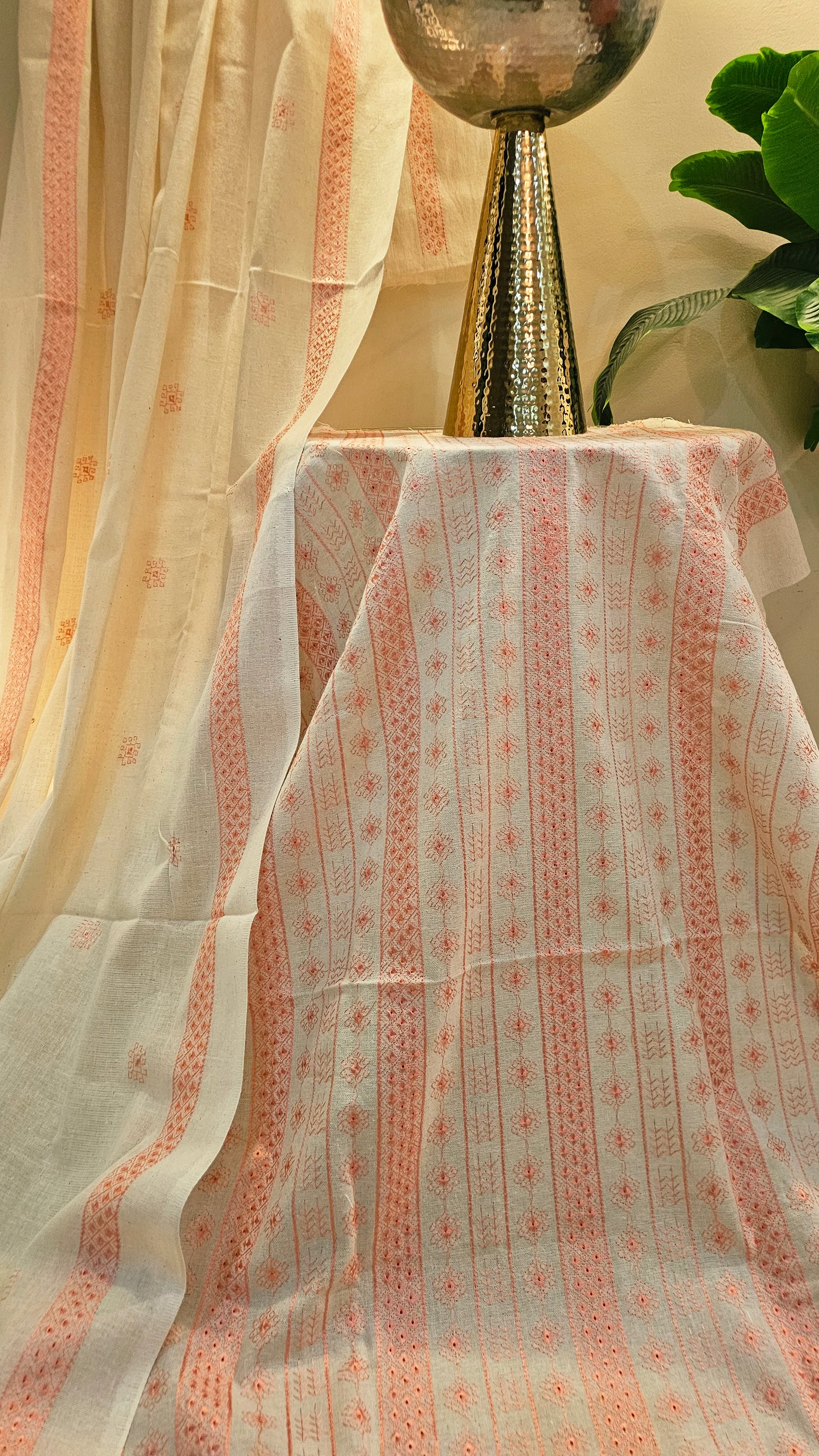 Embroidered three piece: Karandi khaddar