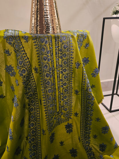 Lawn embroidered two piece