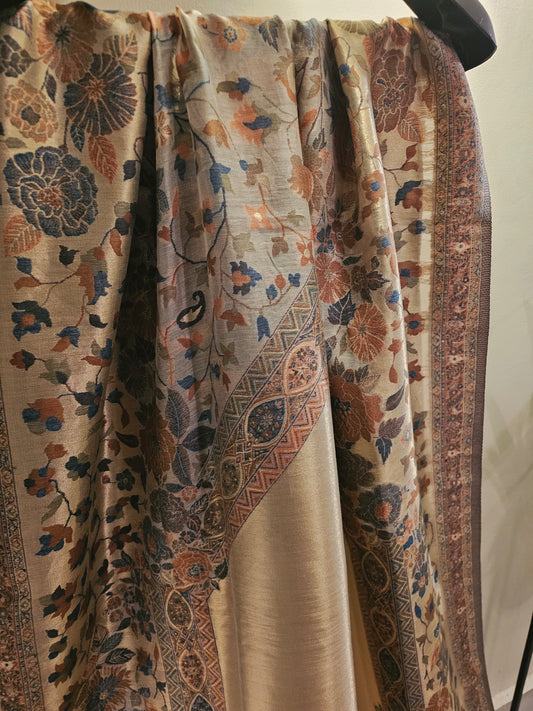 Silky moonlight kaani shawl