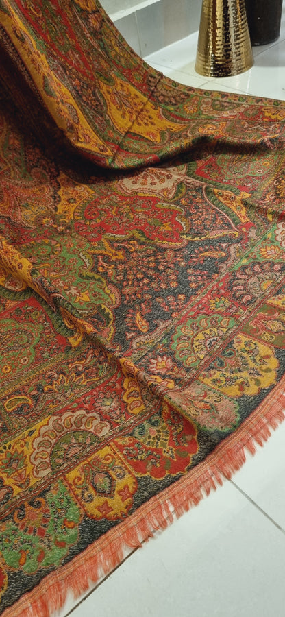 Reversible persian kaani shawl