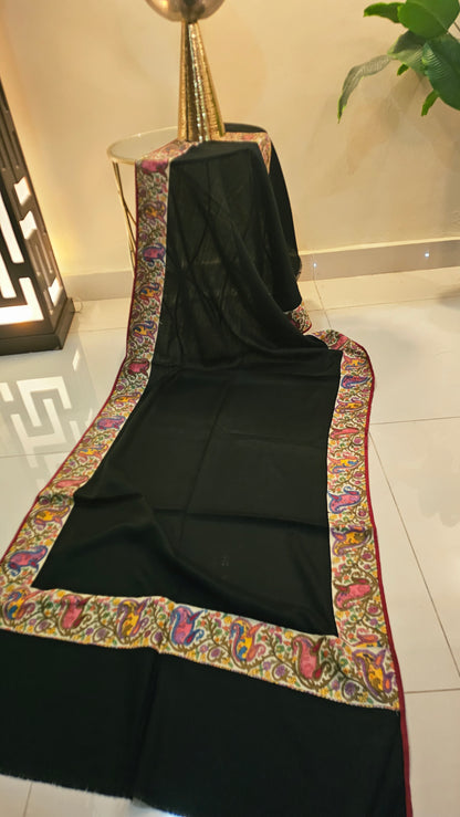 Kalamkar embroidered minishawl: pashmina
