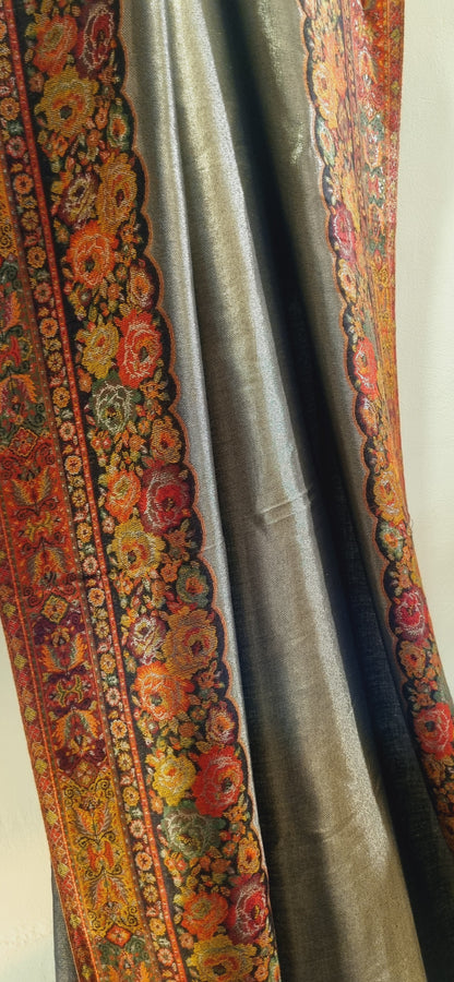 Reversible Moonlight gandhara kaani pashmina shawl