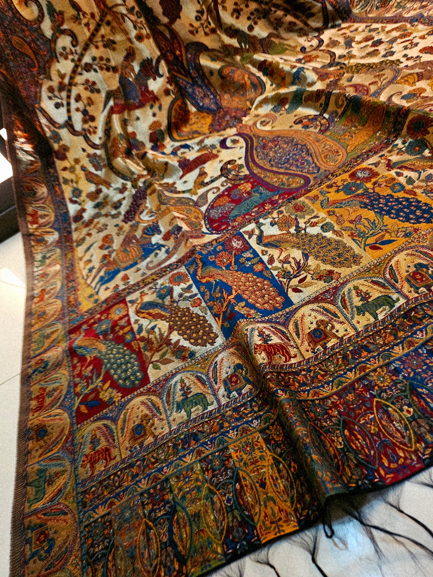 Moonlight silky kaani shawl/dupata