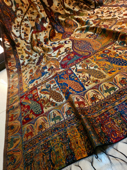 Moonlight silky kaani shawl/dupata