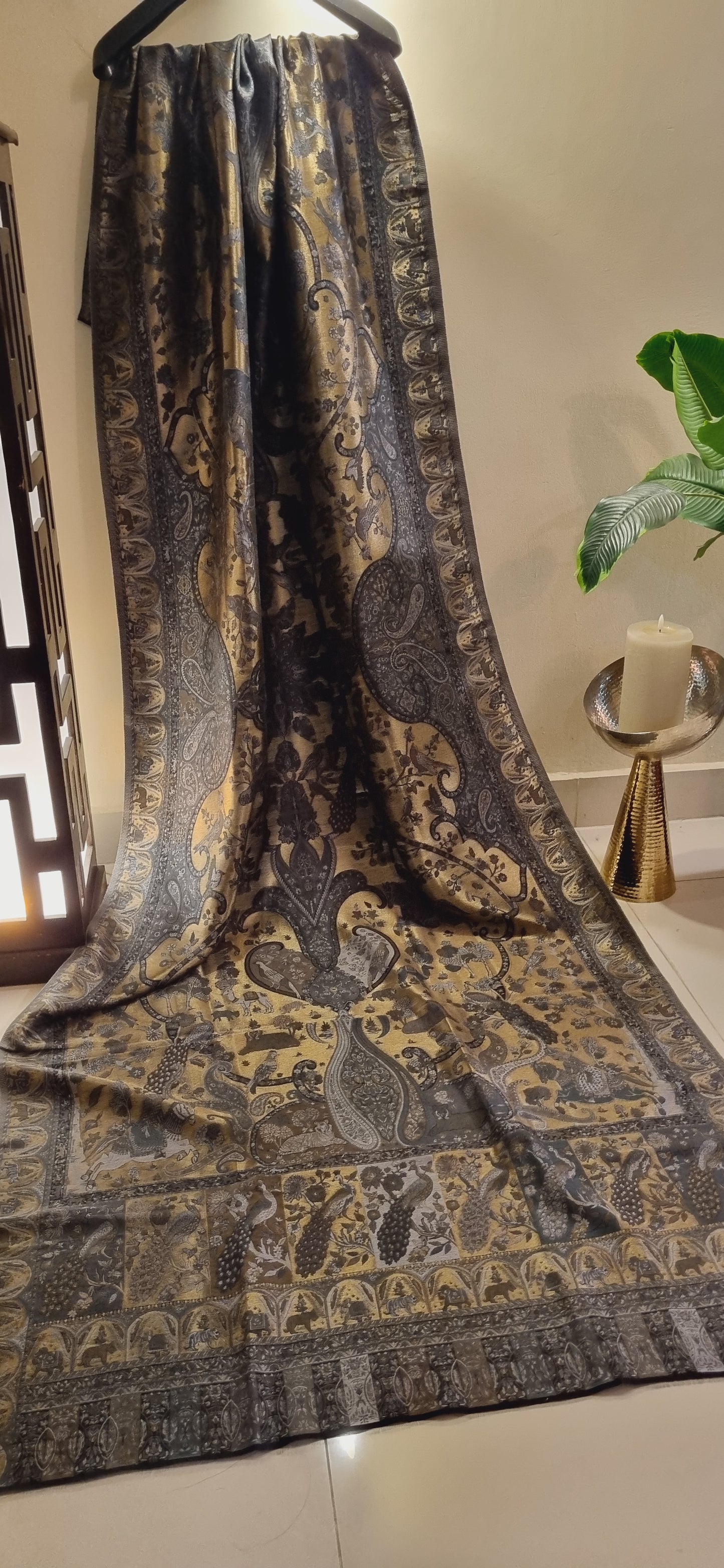 Laila's moonlight silky kaani shawl