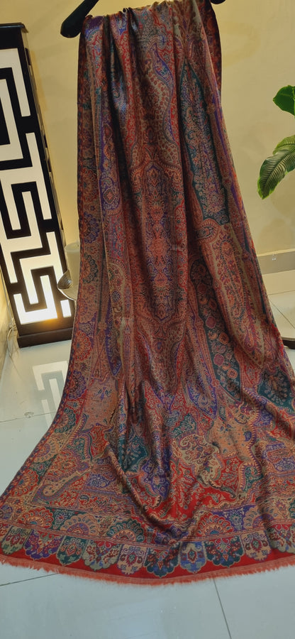 Reversible kaani shawl pashmina