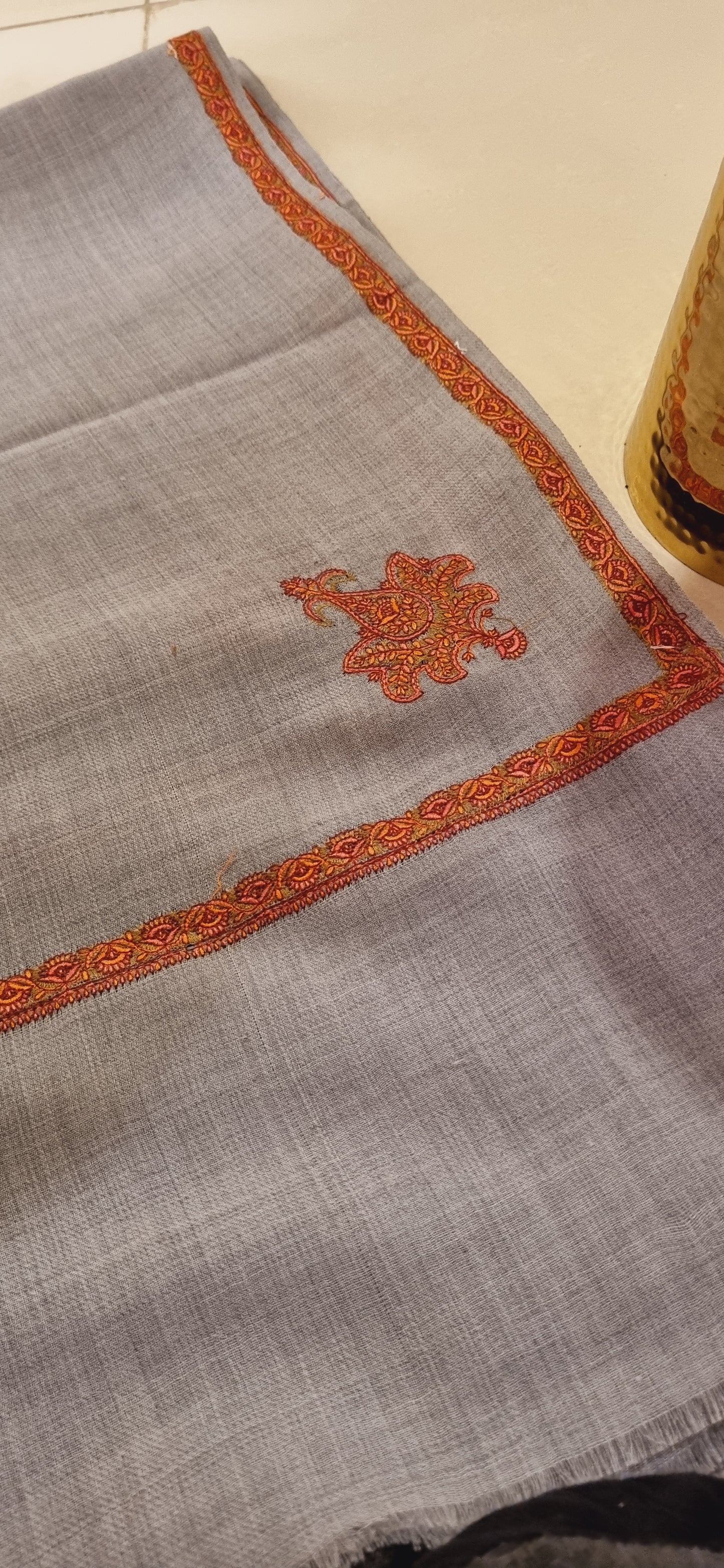 Papermachi embroidered pashmina shawls