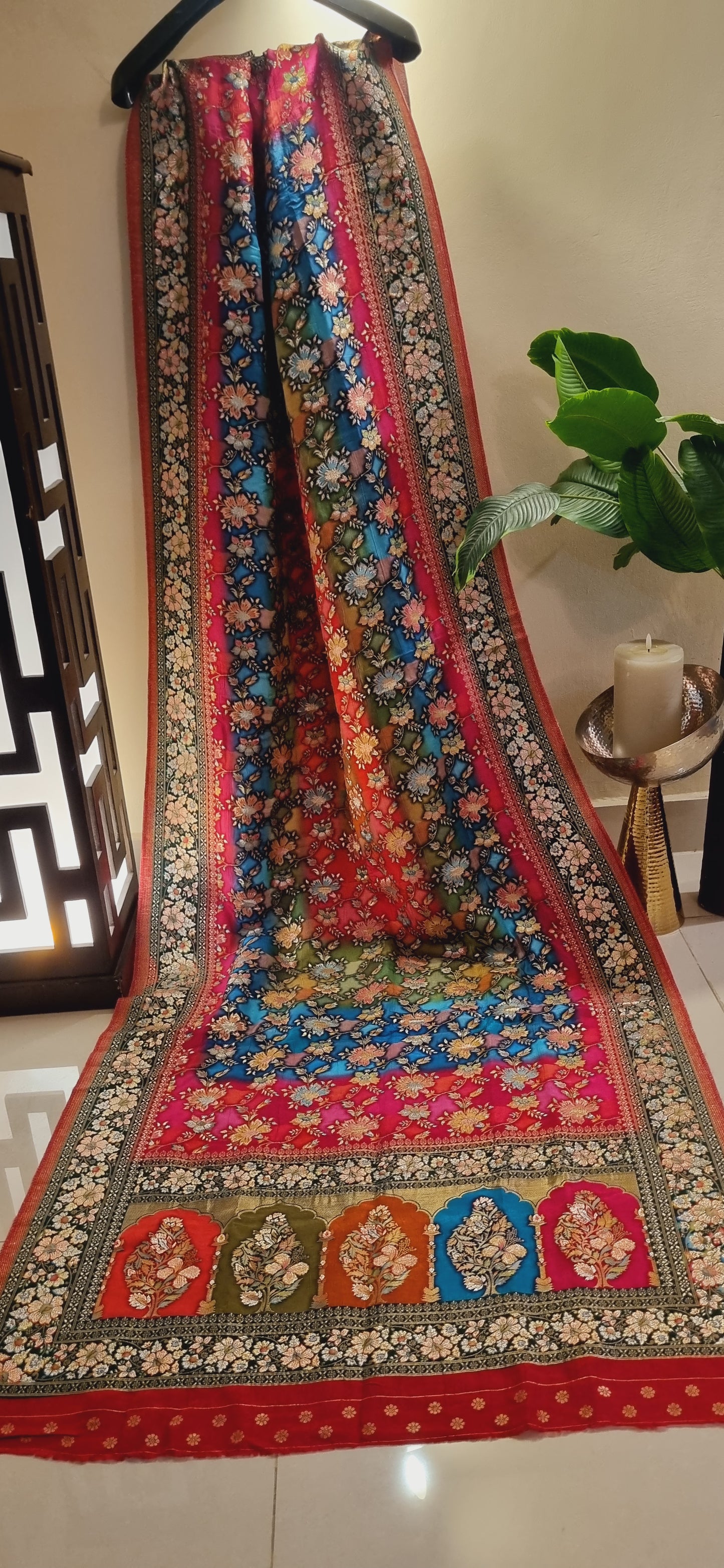 Meenakari patola silk dupatta