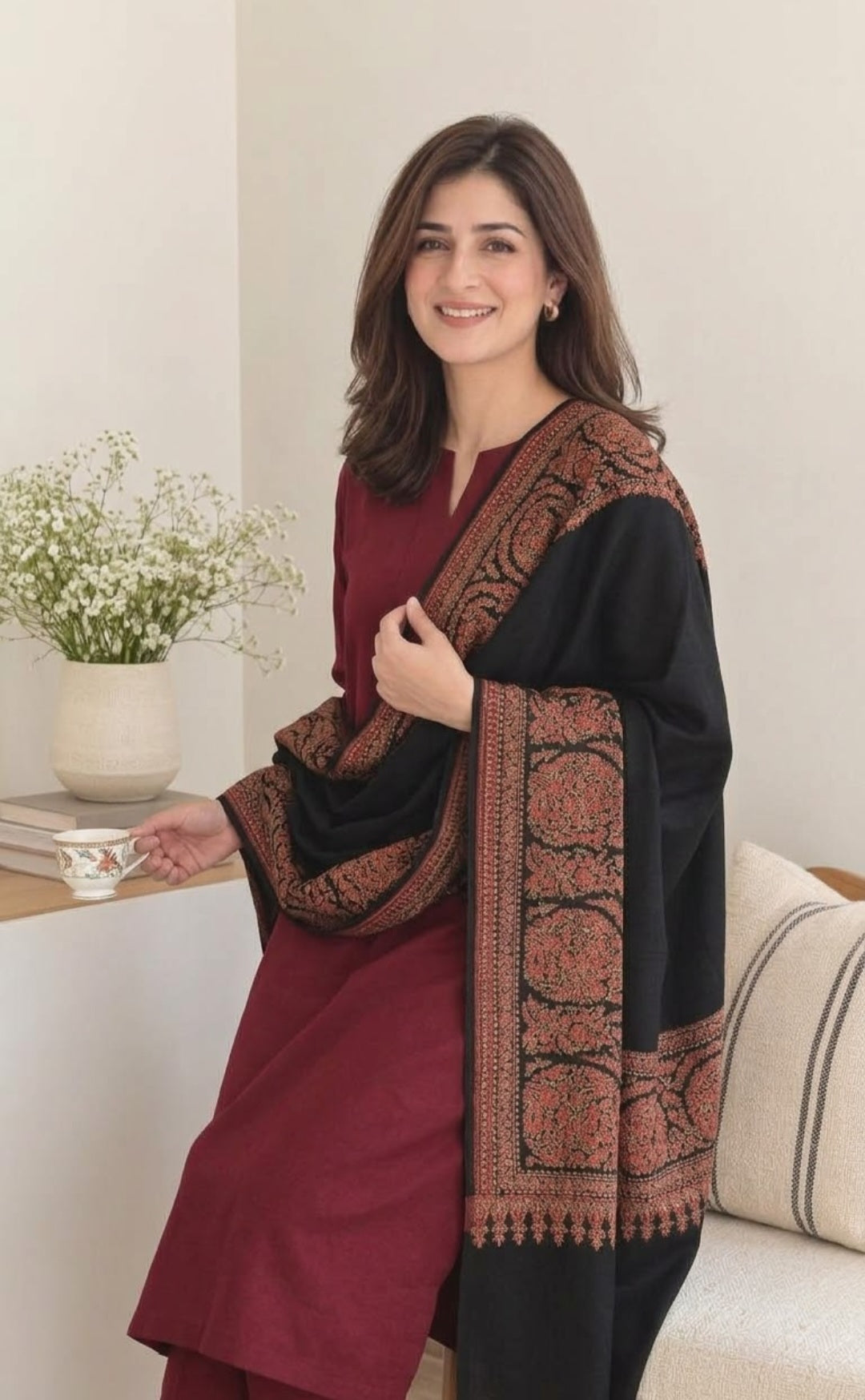 Kaani Shawl/suit: woollen pashmina