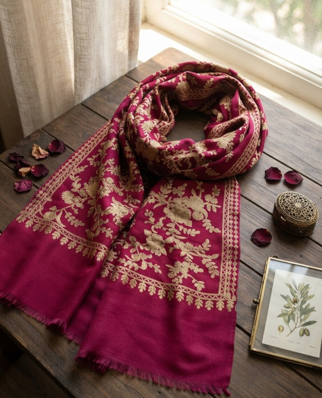 Embroidered minishawl: pashmina
