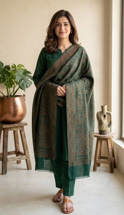 Kaani suit/shawl: woollen pashmina